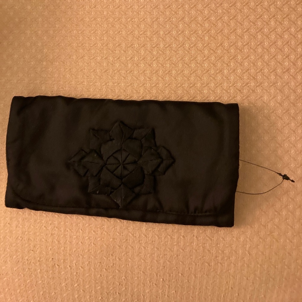 Banana Republic Black Satin Jewelry Pouch